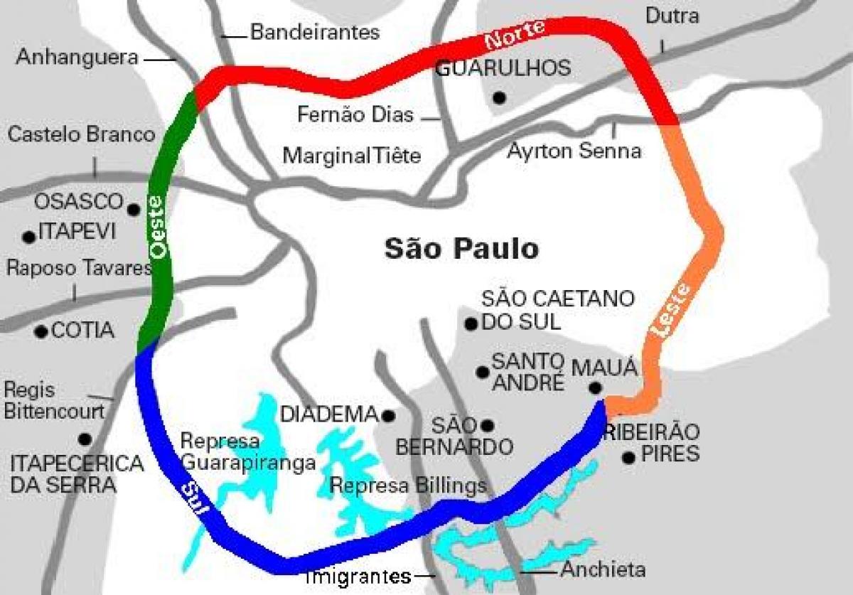 Harta e Mário Covas autostradë - PS 21
