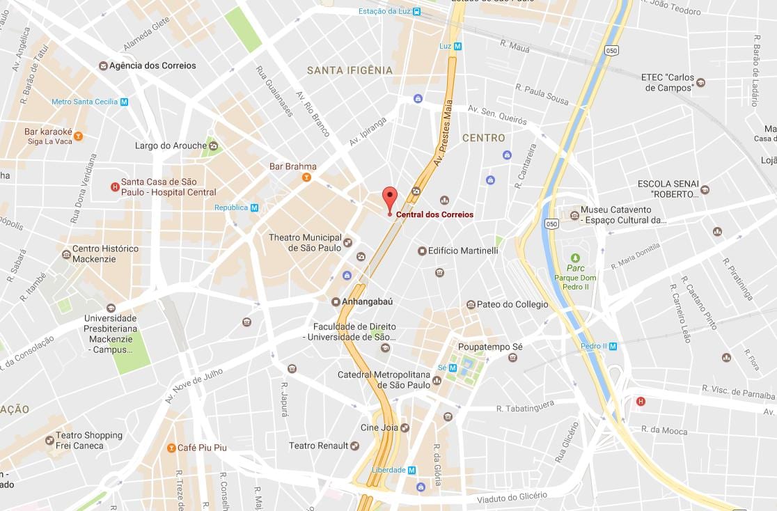 Harta e Palácio dos Correios São Paulo