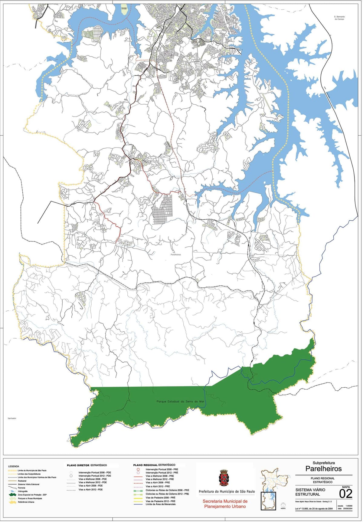 Harta e Parelheiros São Paulo - Rrugët