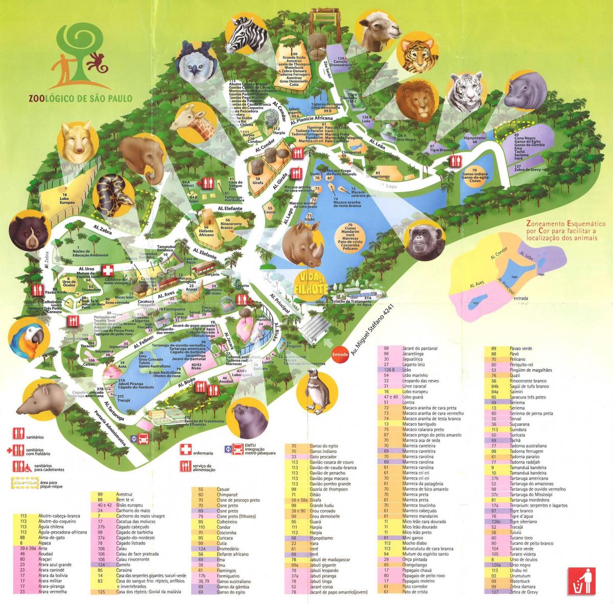 Harta e park zoologjik të Sao Paulo