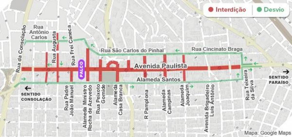 Harta e Paulista avenue São Paulo