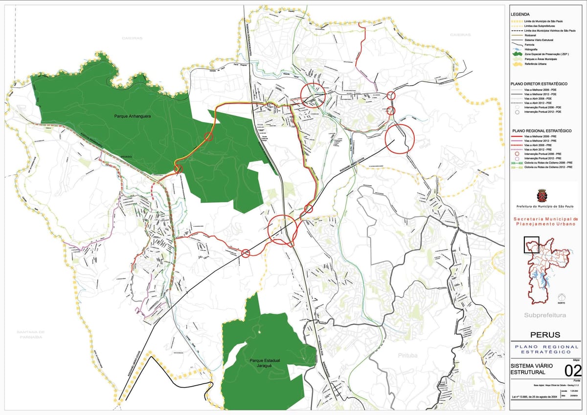 Harta e Perus São Paulo - Rrugët