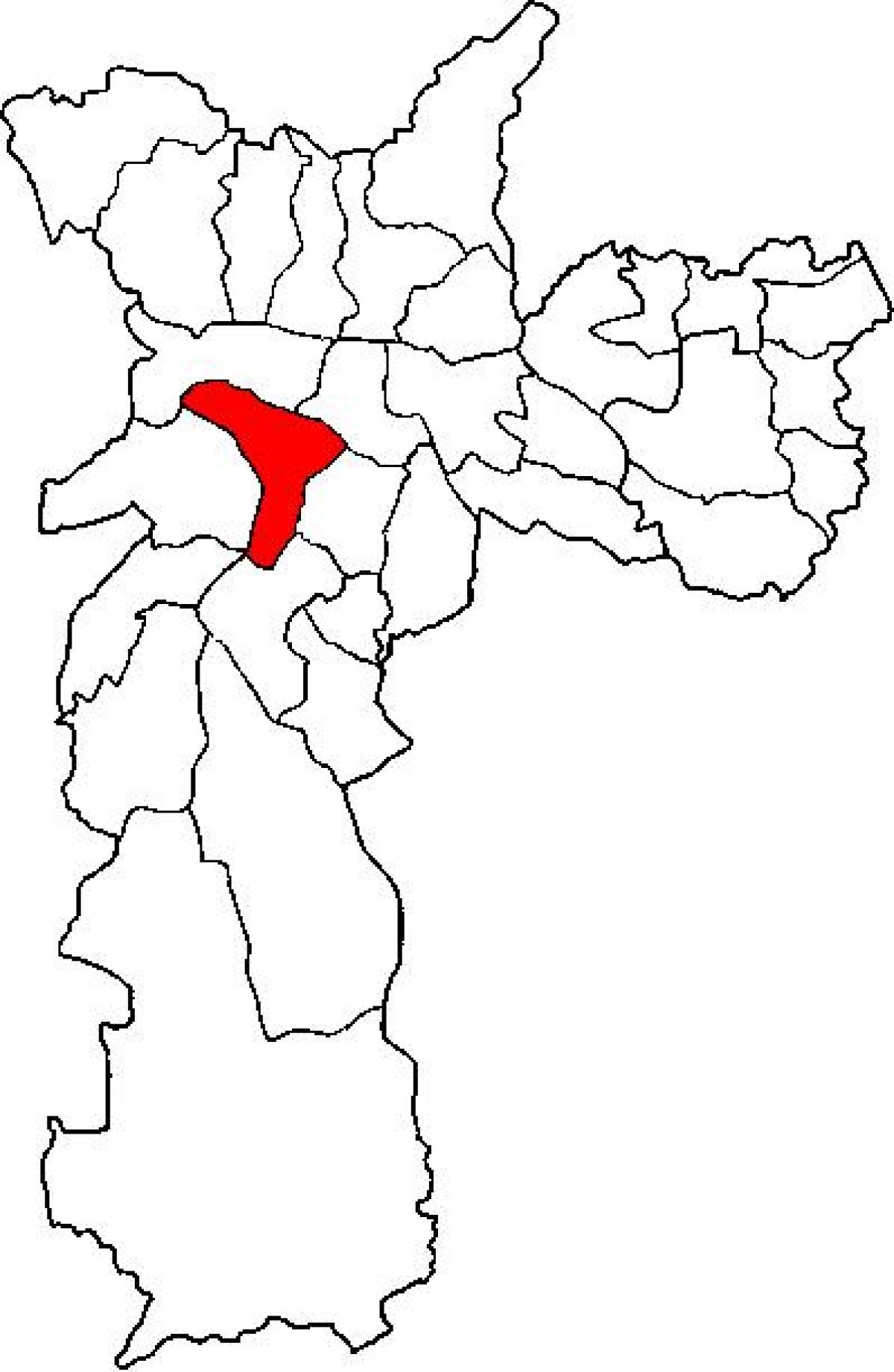 Harta e Pinheiros nën-prefekturës São Paulo