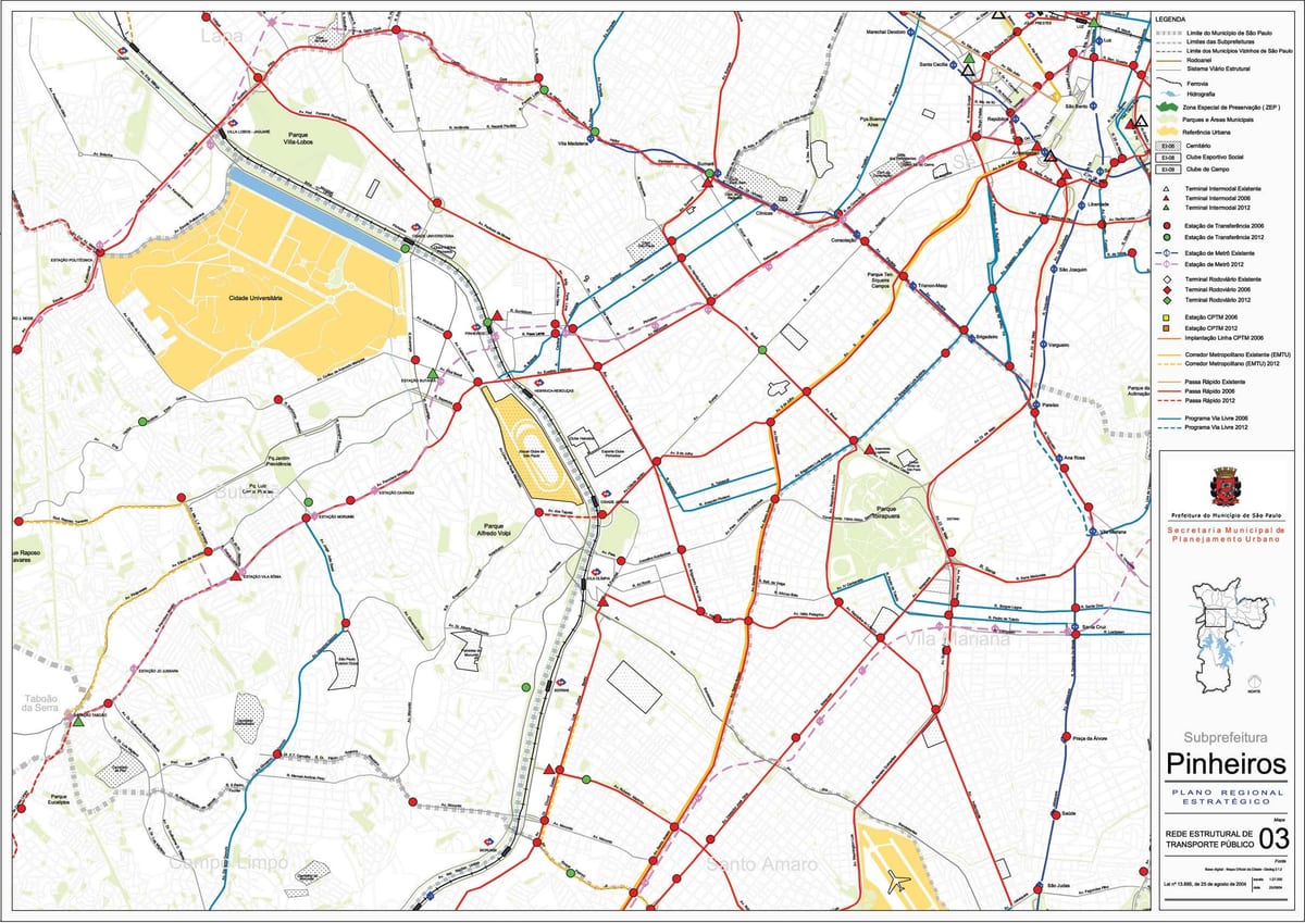 Harta e Pinheiros São Paulo - Publike, transportit