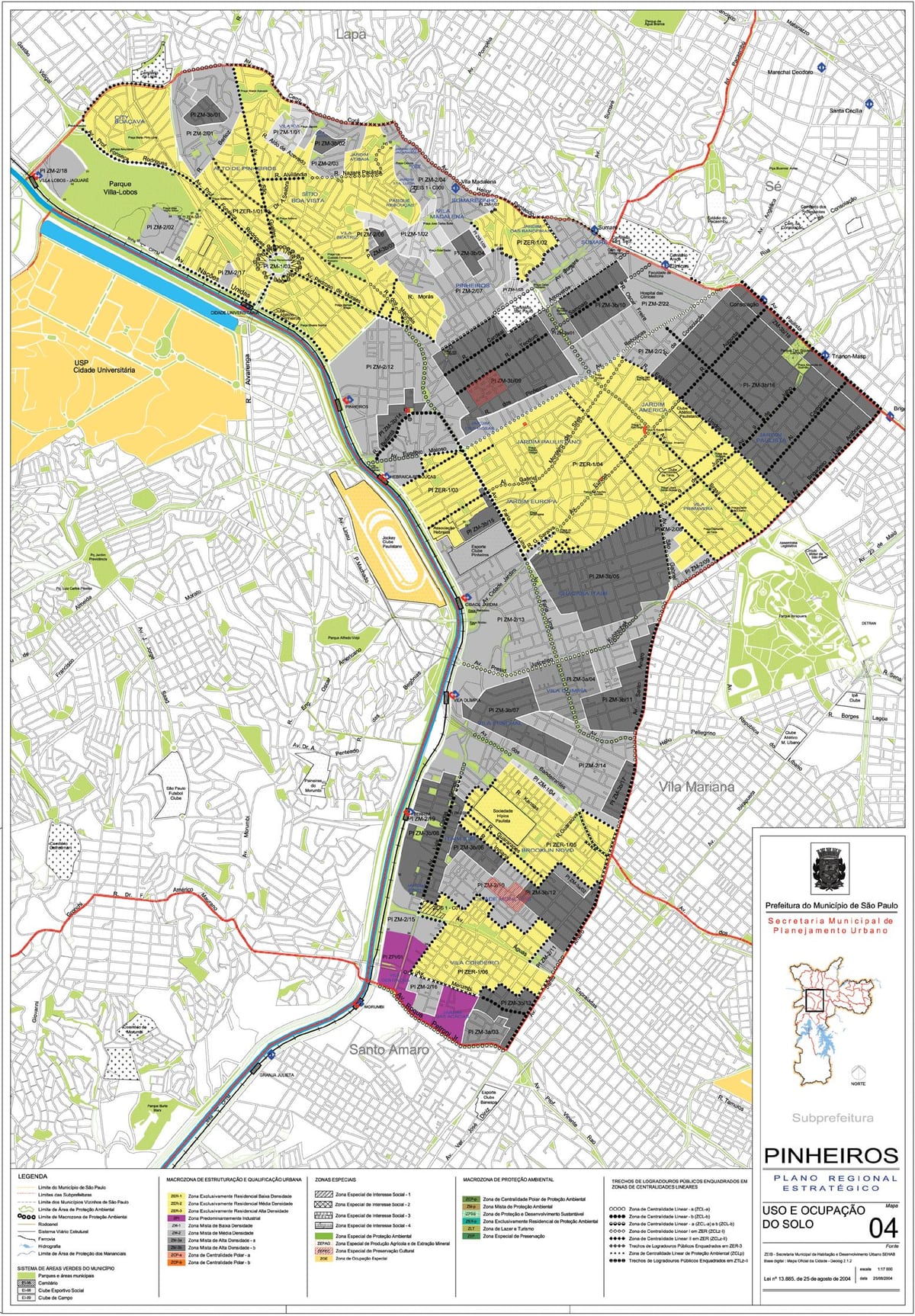 Harta e Pinheiros São Paulo - Pushtimi i tokës