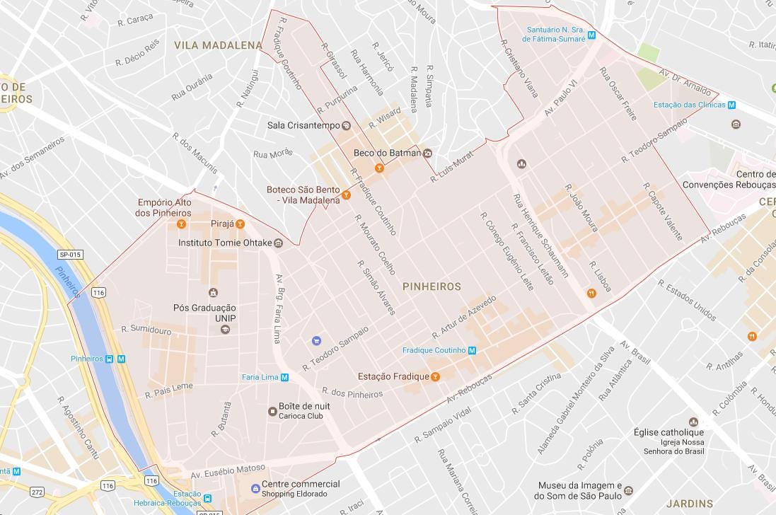 Harta e Pinheiros São Paulo