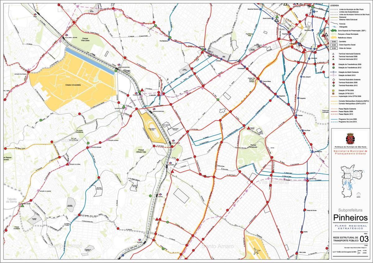 Harta e Pinheiros São Paulo - Publike, transportit