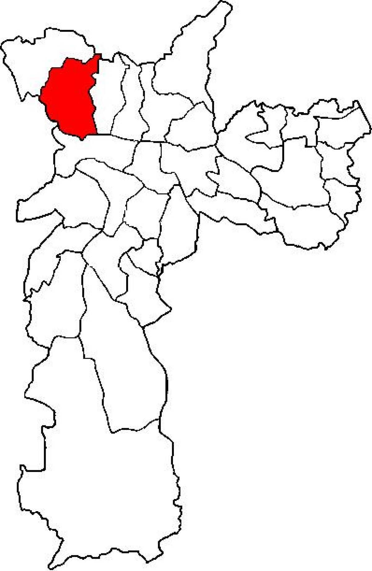 Harta e Pirituba-Jaraguá nën-prefekturës São Paulo