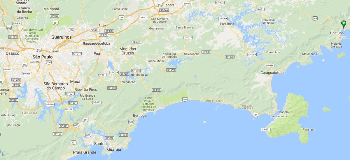 Harta e plazhit Barra Seca