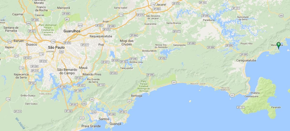 Harta e plazhit Caçandoca