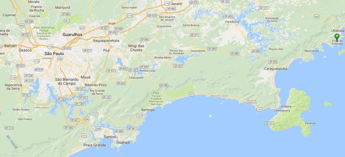 Harta e plazhit Enseada