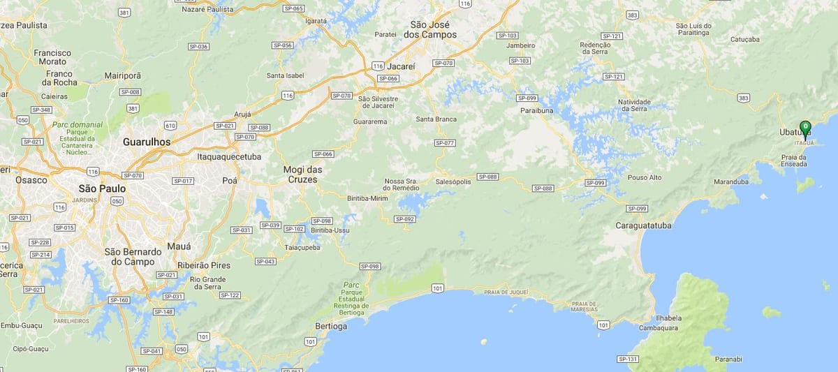 Harta e plazhit Itaguá