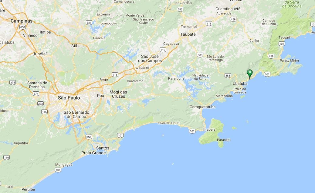 Harta e plazhit Itamambuca