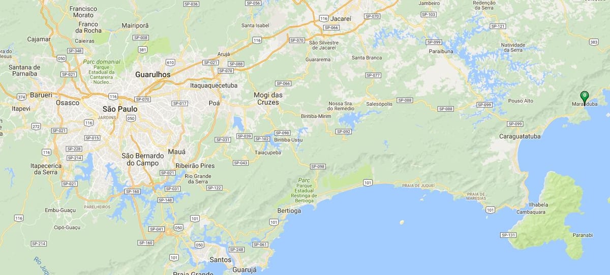 Harta e plazhit Maranduba