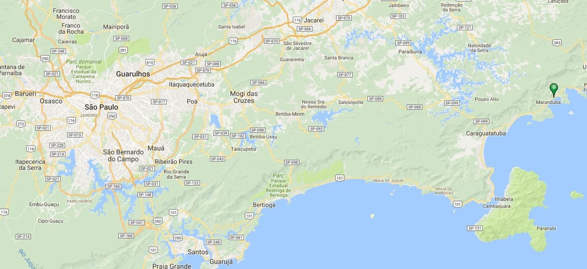 Harta e plazhit të Oeste