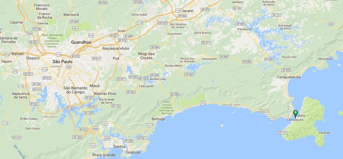Harta e plazhit Pedras Miudas