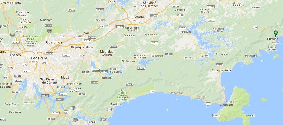 Harta e plazhit Perequê Açu