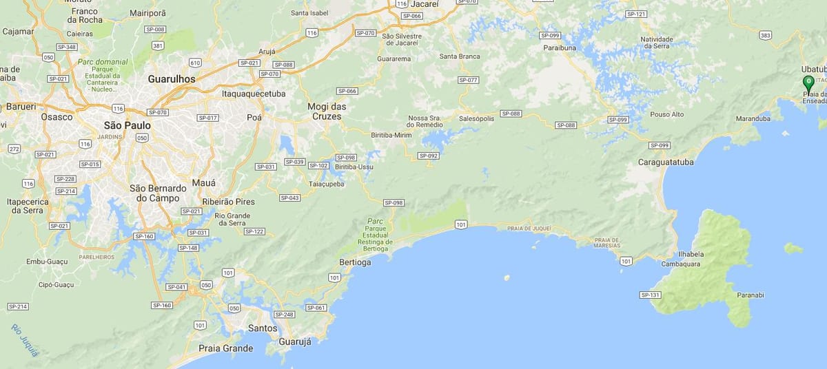 Harta e plazhit Perequê Mirim