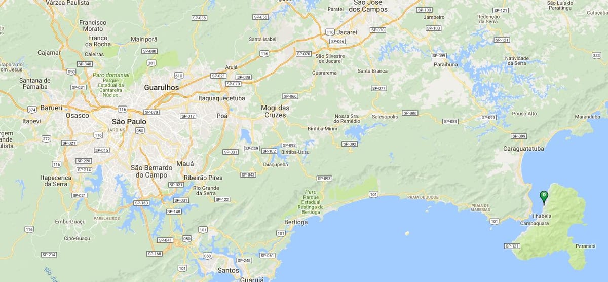 Harta e plazhit Saco da Capela
