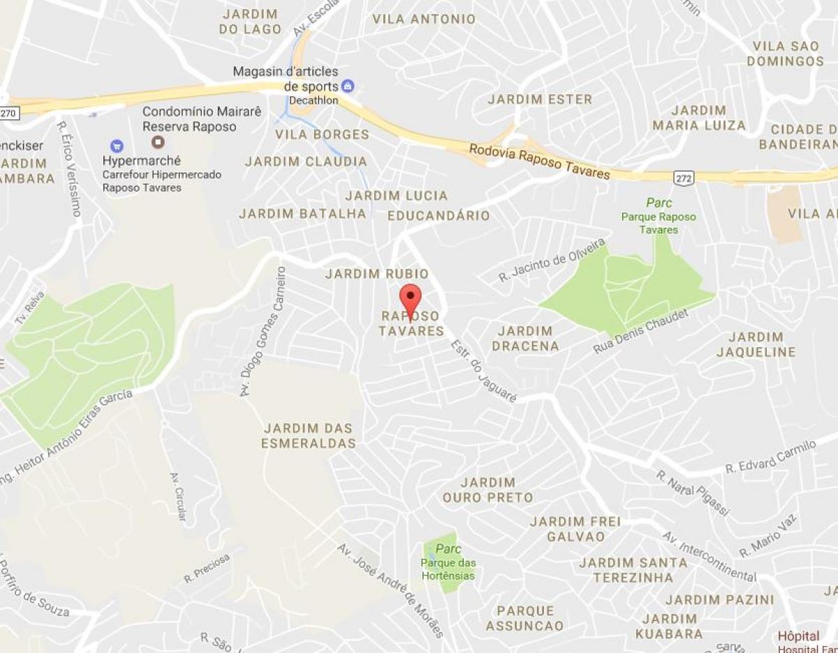 Harta e Raposo Tavares São Paulo