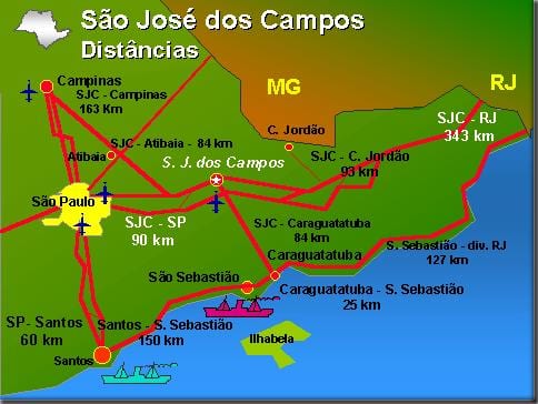 Harta e São José dos Campos aeroport