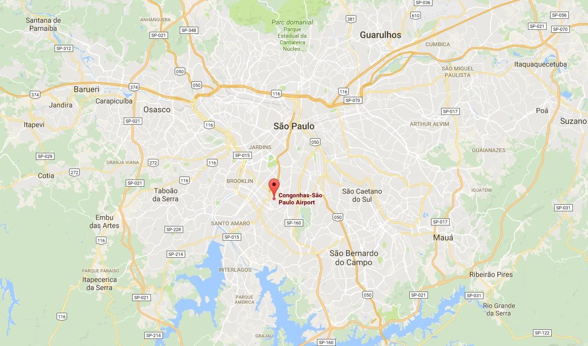 Harta e São Paulo aeroporti Congonhas
