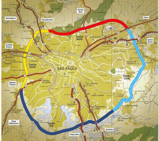 Harta e São Paulo beltway