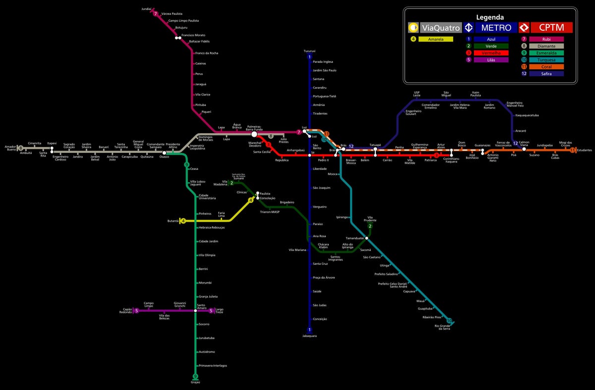 Harta e São Paulo CPTM metro