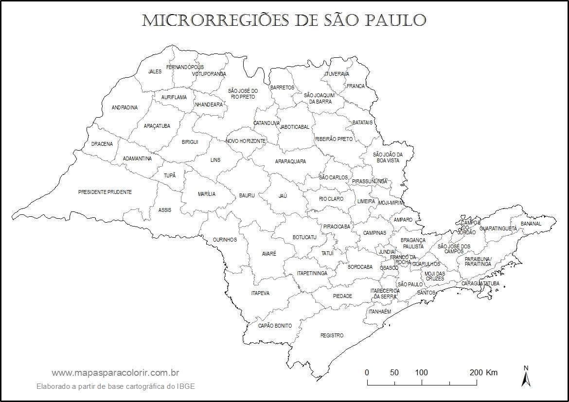 Harta e São Paulo virgjëresha - mikro-rajoneve