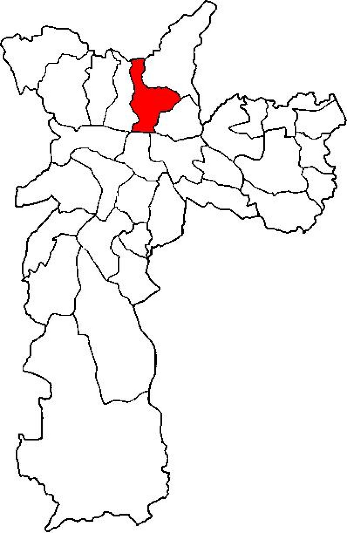 Harta e Santana nën-prefekturës São Paulo