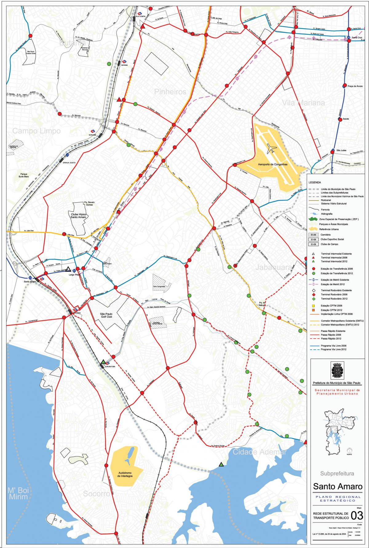 Harta e Santo Amaro São Paulo - Publike, transportit