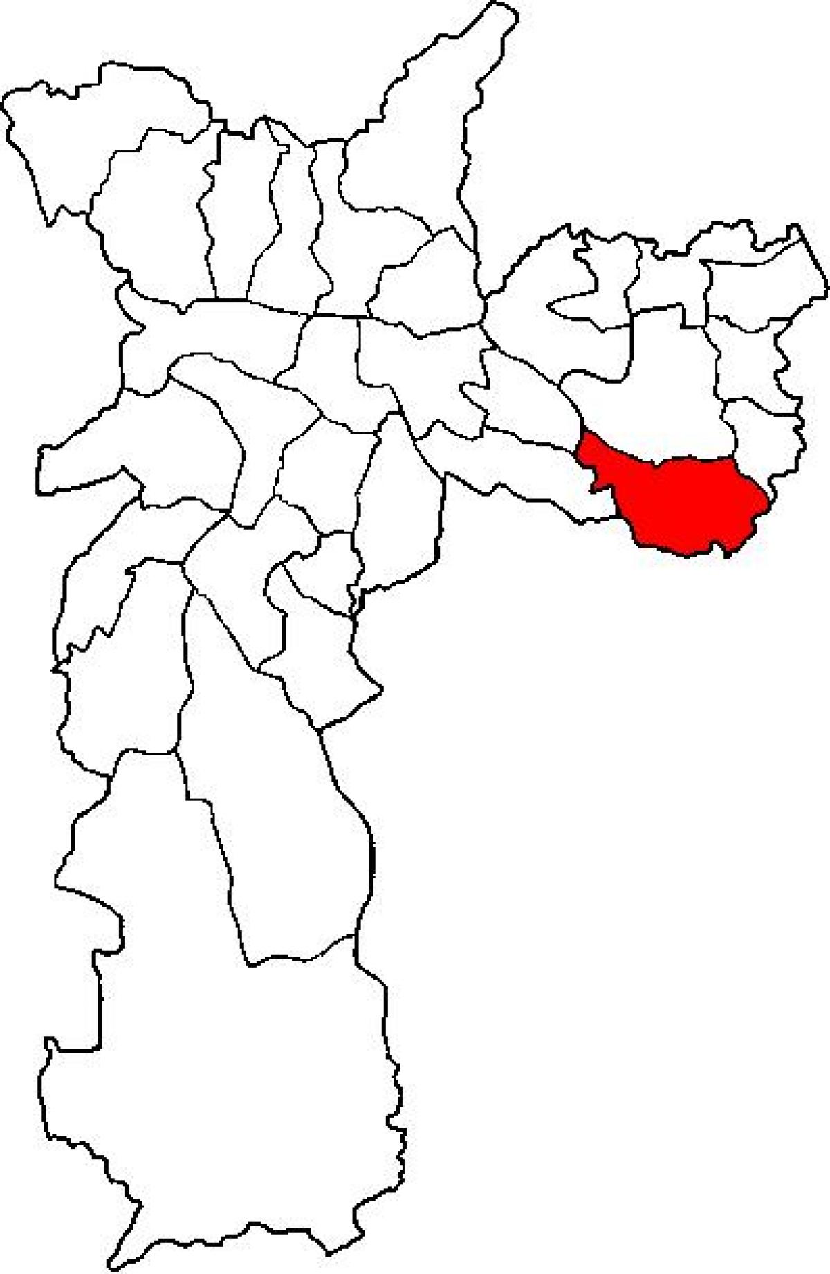 Harta e São Mateus nën-prefekturës São Paulo