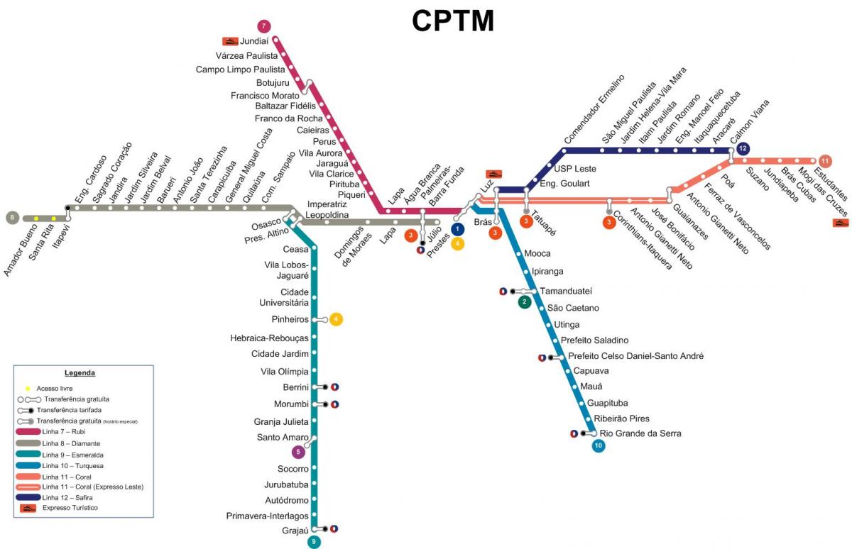 Harta e São Paulo CPTM