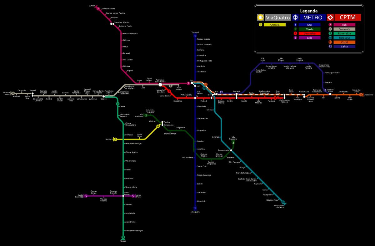 Harta e São Paulo CPTM metro