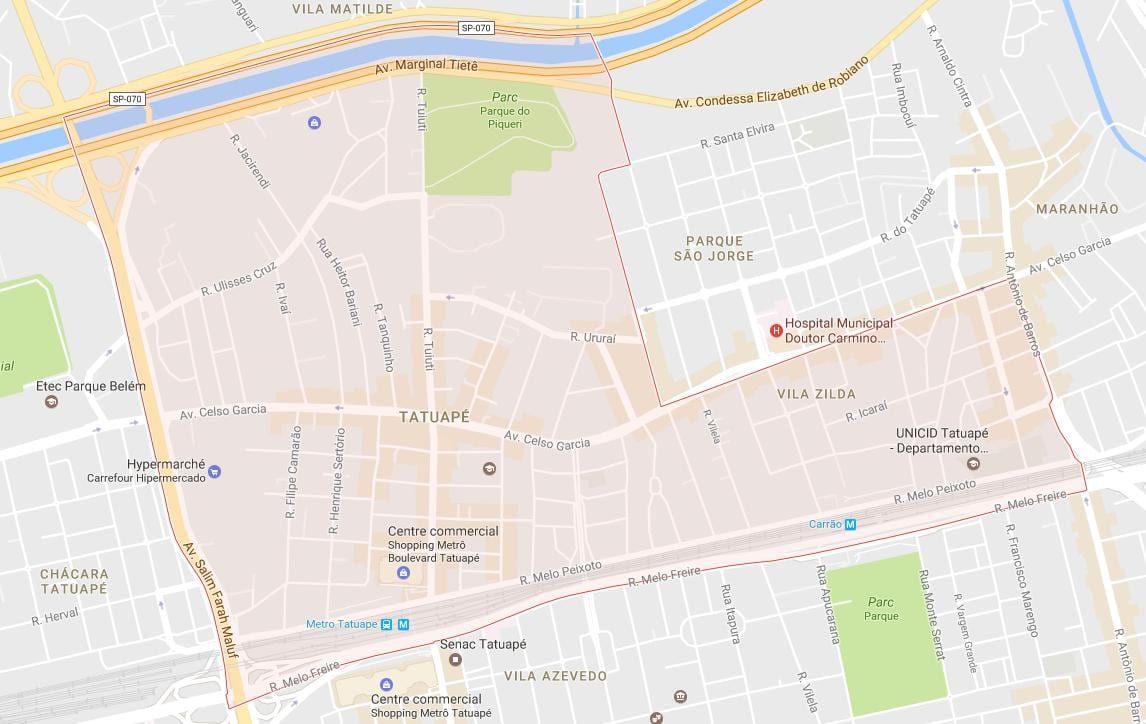 Harta e Tatuapé São Paulo
