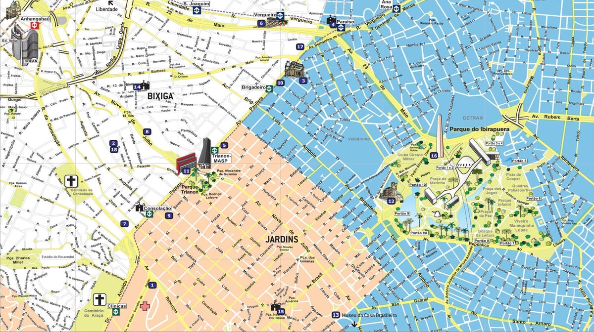 Harta e turizmit São Paulo