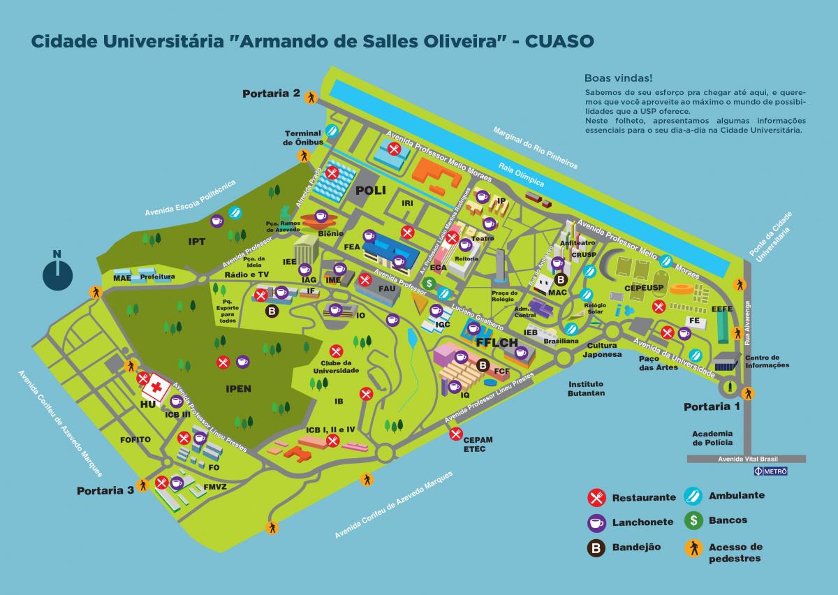 Harta e universitetit Armando de Salles Oliveira - CUASO