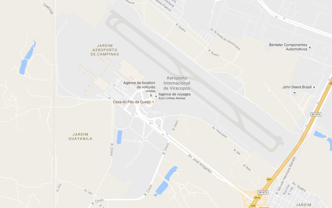 Harta e VCP - Campinas aeroport