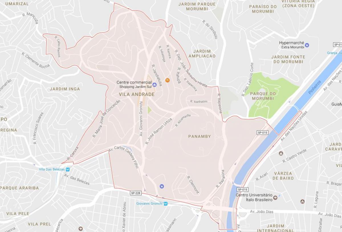 Harta e Vila Andrade São Paulo