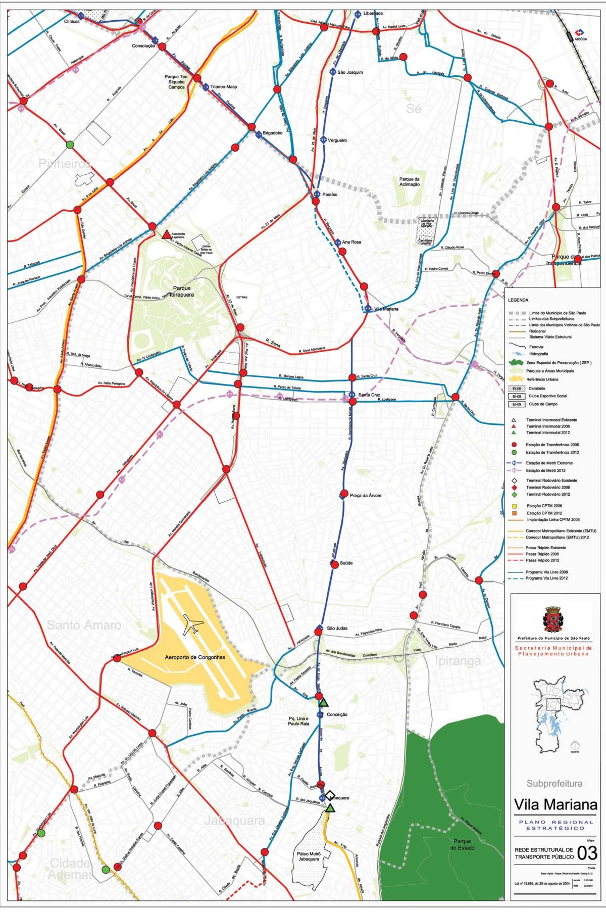 Harta e Vila Mariana São Paulo - Publike, transportit