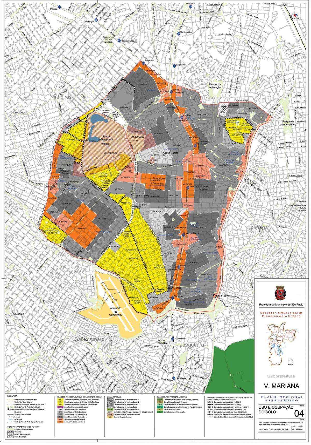 Harta e Vila Mariana São Paulo - Pushtimi i tokës
