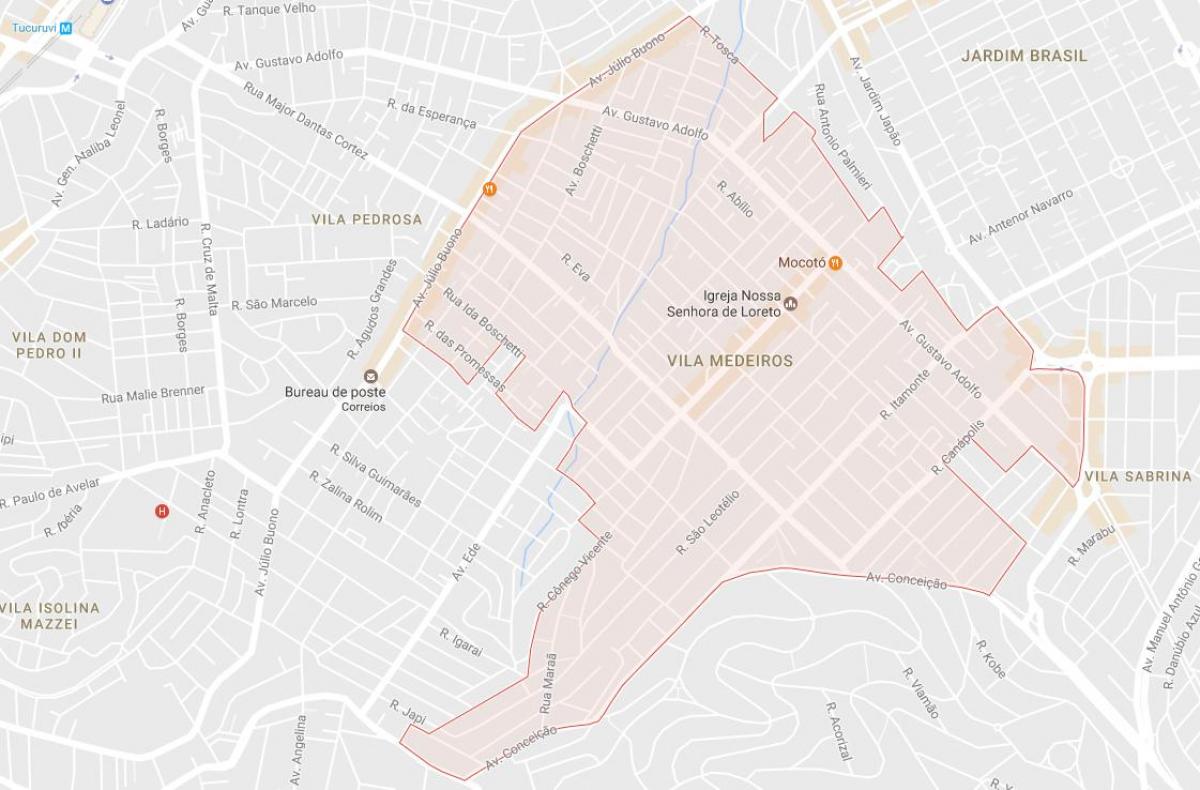 Harta e Vila Medeiros São Paulo