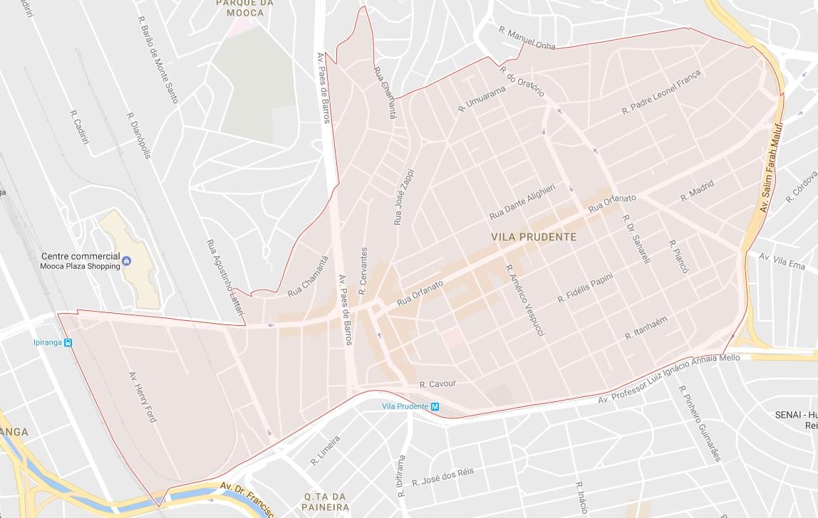 Harta e Vila Prudente São Paulo