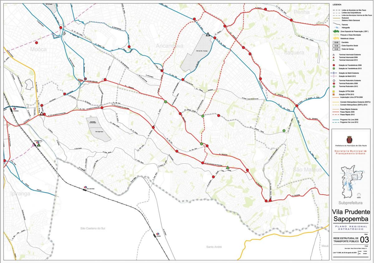 Harta e Vila Prudente São Paulo - Publike, transportit