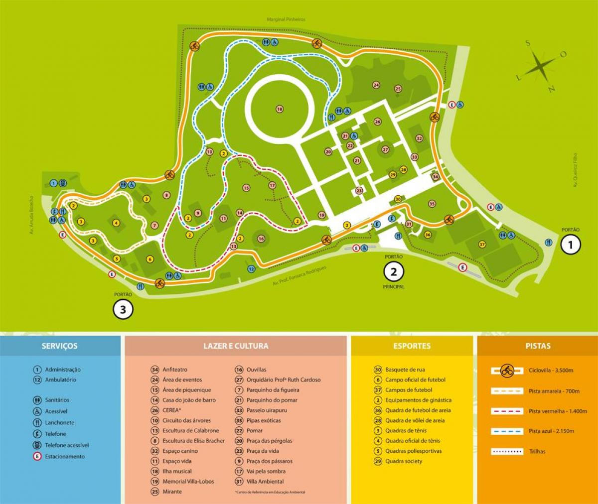 Harta e Villa-Lobos park