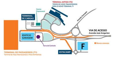 Harta e aeroportit ndërkombëtar të Viracopos parking