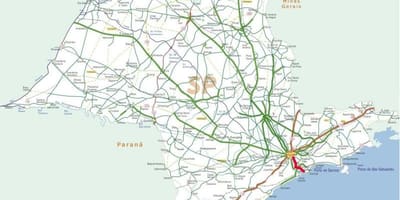 Harta e Anchieta autostradë - PS 150