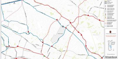 Harta e Aricanduva-Vila të Mësueses São Paulo - Publike, transportit