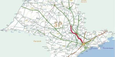 Harta e Bandeirantes autostradë - PS 348