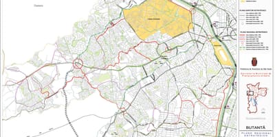 Harta e Butantã São Paulo - Rrugët